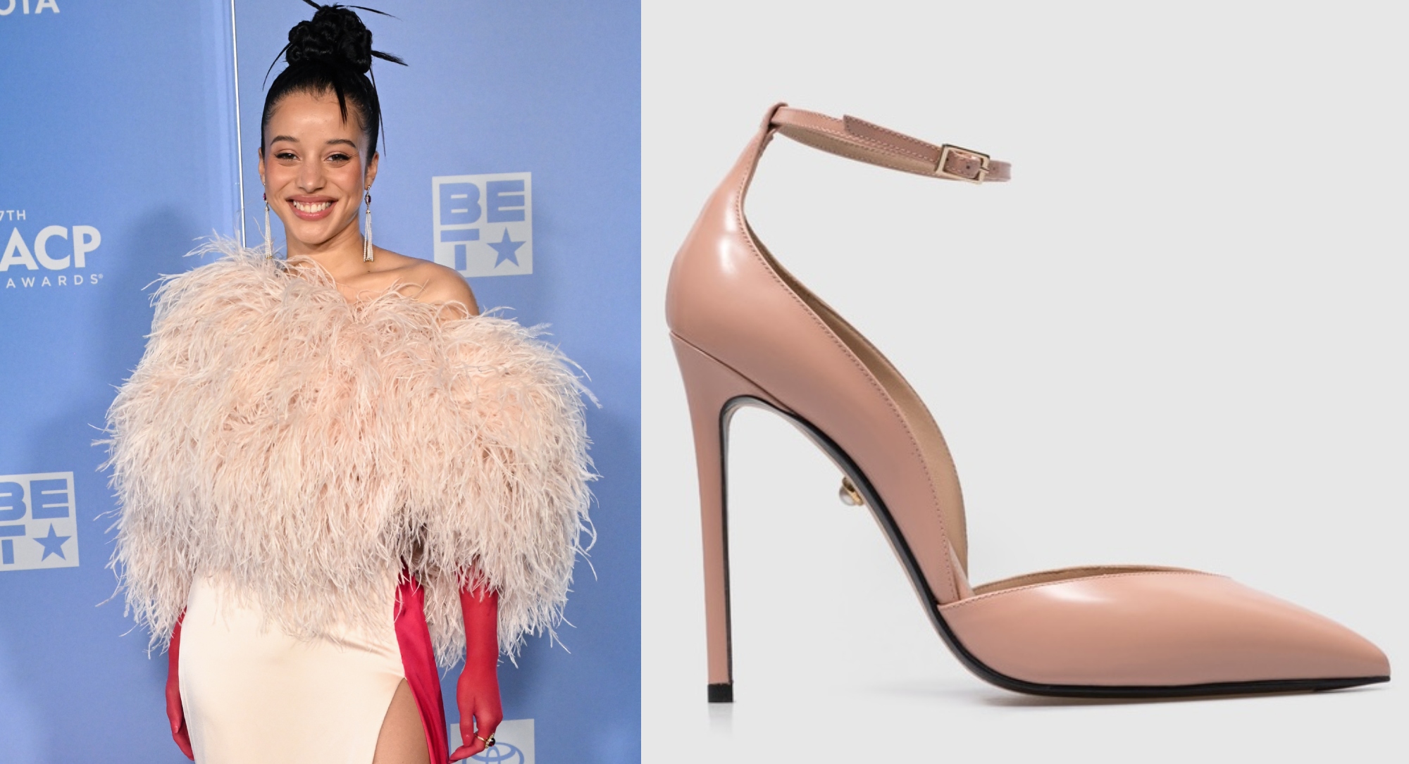 Sophisticated Simplicity: Chase Infiniti Commands the 57th NAACP Image Awards in Tamara Ralph Couture and Alevì Milano